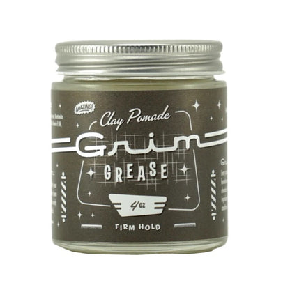 Grim Grease Pomade Firm Hold Water Based Clay Pomade 4OZ